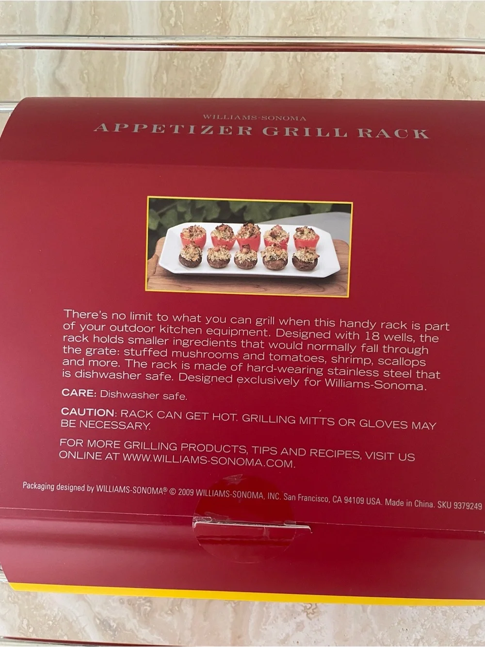 NWT Williams Sonoma Stainless Steel Appetizer Grill Rack
